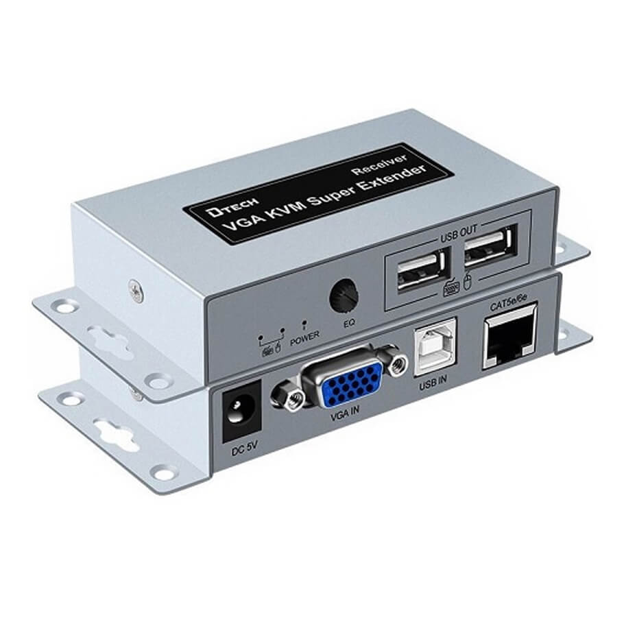 Bộ kéo dài VGA qua cáp mạng 100M DTECH DT-7044